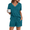 Blue Green, variant on Womens Pajamas Sets Soft 100% Cotton Pjs Short Sleeve Lounge Sets Casual Two Piece Pjs With Pockets