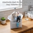 thumbnail image 6 of 2PCS Standing Toiletry Bag, Portable Lightweight Travel Toiletry Bag, Mesh Large Capacity Cosmetic Waterproof Bag,Foldable Clear Hanging Travel Toiletry Bag Cosmetic Organiser Storage(Pink+White), 6 of 7