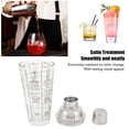 thumbnail image 3 of Cocktail Shaker, 450ml Clear Cocktail Mixer Shaker Multipurpose Glass and Stainless Steel with Strainer Lid for Bar for Club, 3 of 8