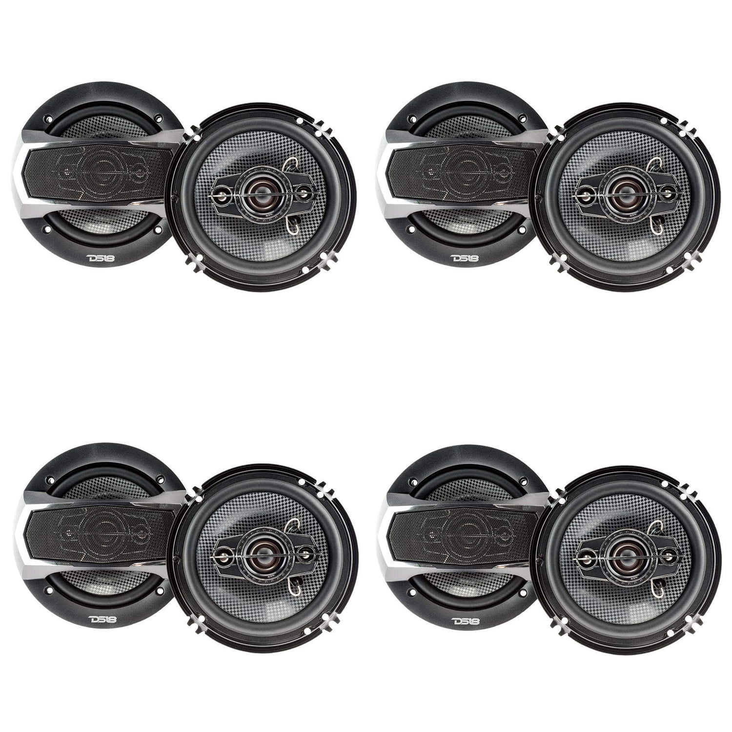 DS18 SLC-N65X 6.5" 4 Way Car Stereo Speakers 400W Max 4 ohm Coaxials Set of 2 