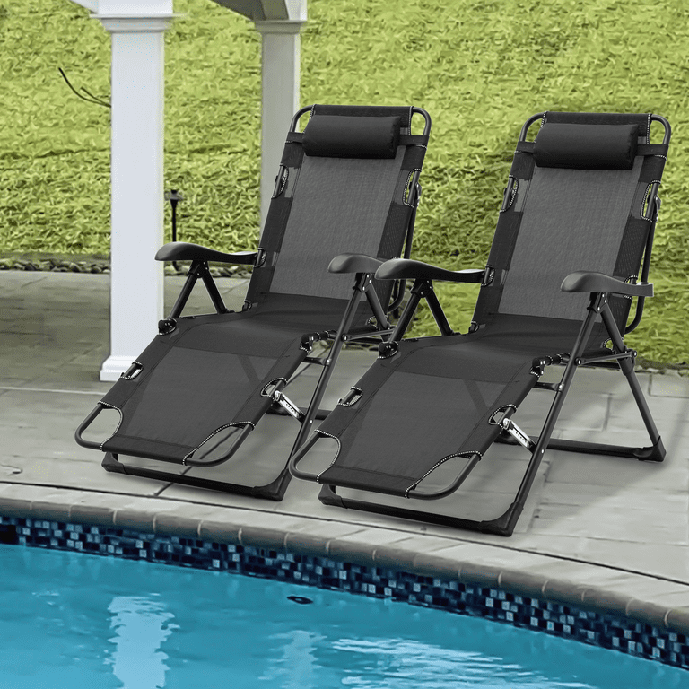 MoNiBloom Zero Gravity Outdoor Lounge Chairs Set of 2, Adjustable