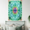 thumbnail image 4 of Marble Tapestry, Distressed Background with Pleating Gradient Brushed Marble Styled Effect Image, Wall Hanging for Bedroom Living Room Dorm Decor, 60W X 80L Inches, Green Pink, by Ambesonne, 4 of 5
