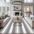 thumbnail image 3 of 5'x8' Area Rugs, Grey Stripe Indoor Outdoor Area Rug for Living Room Bedroom, Minimalist Farmhouse Striped Washable Bathroom Rugs Kitchen Floor Carpet Mats Home Decor Aesthetic, 3 of 8