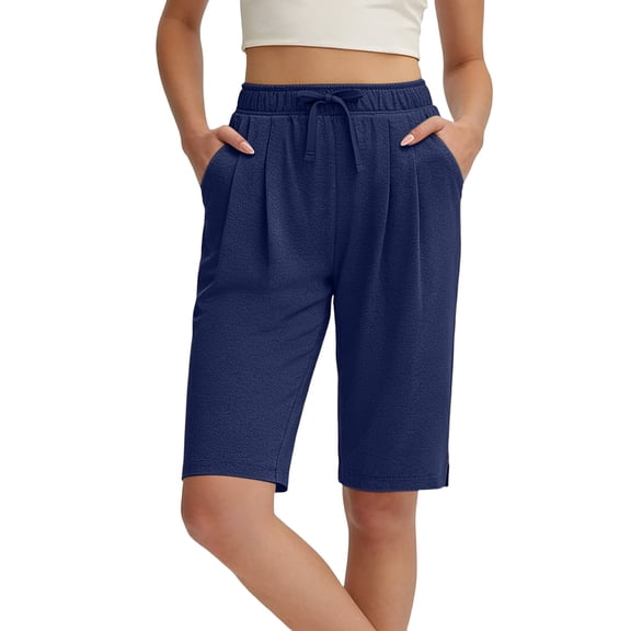 Women's Bermuda Shorts Running Yoga Shorts with Pockets Casual Outdoor Walking Vacation Beach Above the Knee Pants