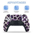 thumbnail image 3 of Leopard Purple Black Spots Console Skin Bundle for PS5 Pro Slim Disc & Digital / PS4 – Full Wrap + Dual Controller Flair, 3 of 5