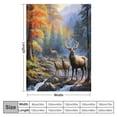 thumbnail image 4 of COMIO  Forest Creek Deers Blanket Soft Warm Throw for Couch Sofa Bed, 4 of 6