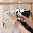 thumbnail image 3 of HUGFEGWE 4Pcs Foldable Hooded Coat Rack,Hooded Sweater Multifunctional Magic Hanger,Hat Clip Design 360° Rotatable Hanger Hooks for High-Collared Clothes and Hooded Clothes. CJB91-121172, 3 of 9