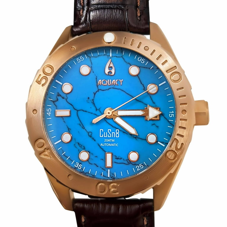 Aquacy Bronze CuSn8 Turquoise Automatic Diver Watch