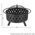 thumbnail image 2 of Pure Garden 32-Inch Outdoor Wood Burning Fire Pit with PVC Cover (Black), 2 of 8