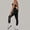 Black, variant on SKQIT Womens Workout Sets 2 Piece Yoga Outfits Contouring Contrast Stitching Sports Bra High Waist Leggings Gym Sets