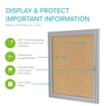 thumbnail image 2 of Ghent's Wood 36" x 24" 1 Door Enclosed Bulletin Board in Natural, 2 of 5