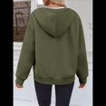 thumbnail image 4 of Sudadera con Capucha para Mujer, Sudadera con Cremallera, Moda de Otoño, Chaquetas de Larga, Ropa de Invierno, Conjuntos Verde S, 4 of 8