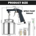 thumbnail image 2 of 1/4In Inlet Undercoating SprayGun, SprayGun with Fluid Canister for Spraying Rubberized Undercoat&Coatings, 2 of 7