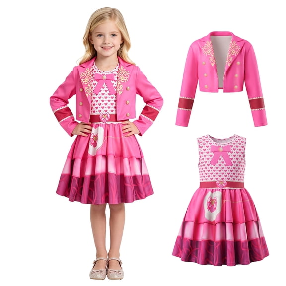 Rise of Red Cosplay Costume Pink Princess Dress Halloween Costumes Sleeveless Skirts with Jacket Movie Character Halloween Cosplay, 110