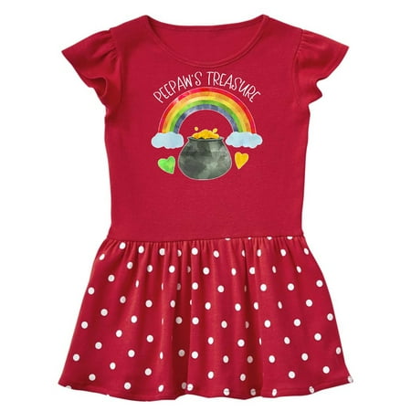 

Inktastic Peepaw s Treasure St. Patrick s Day Rainbow and Gold Gift Baby Girl Dress