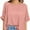 Heather pink, variant on Oversized T Shirts for Women Short Sleeve Loose Fit Crewneck Summer Tops Casual Basic Rolled Sleeves Tee Shirt