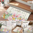 thumbnail image 6 of Happy Easter 2'x3' Washable Rug, Spring Colorful Eggs Rabbit Ear Feet Flowers Non-Slip Soft Doormat Area Rugs for Entrance Bathroom Bedsides, Carpet for Kitchen Bedroom, Entryway Floor Mat, 6 of 9