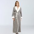 thumbnail image 1 of Albornoz de mujer otoño e invierno Yupao bordado LOGO salón de belleza SPA sudadera pijama camisón, gris, L, 1 of 5