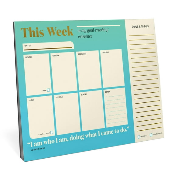 Undated Inner-Truth Planners This Week in My Goal Crushing Existence: Inner-Truth(r) Undated Weekly Desktop Planner, (Paperback)