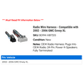 thumbnail image 2 of Radio Wire Harness - Compatible with 2002 - 2006 GMC Envoy XL 2003 2004 2005, 2 of 2