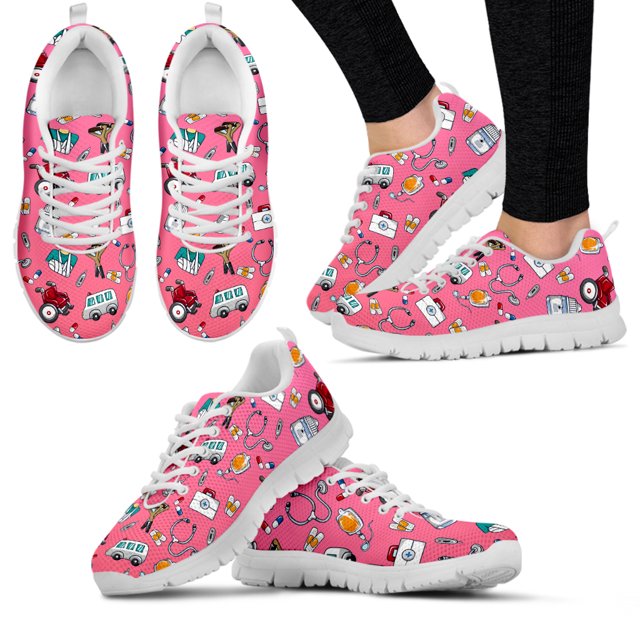 Zapatos médicos de primeros auxilios para mujer, zapatillas blancas de equipo médico de ambulancia, zapatos de enfermería, tenis.