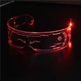 thumbnail image 4 of Bewildely Gafas LED Gafas creativas Prop Acrílico Luminoso Gafas Adorno de disfraces Niños Adultos Suministros de fiesta de neón para Festival Kits de decoración para fiestas No.1, 4 of 6