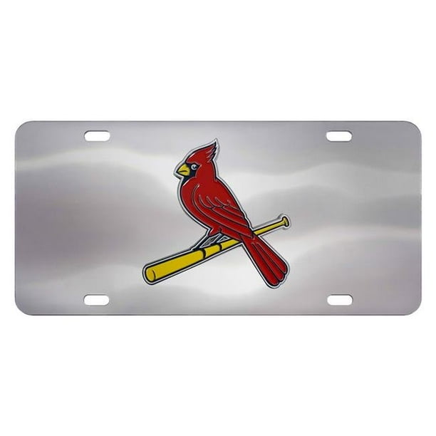 Fan Mats 26881 Sport MLB Chrome Plaque d'Immatriculation avec St. Louis Cardinaux Logo