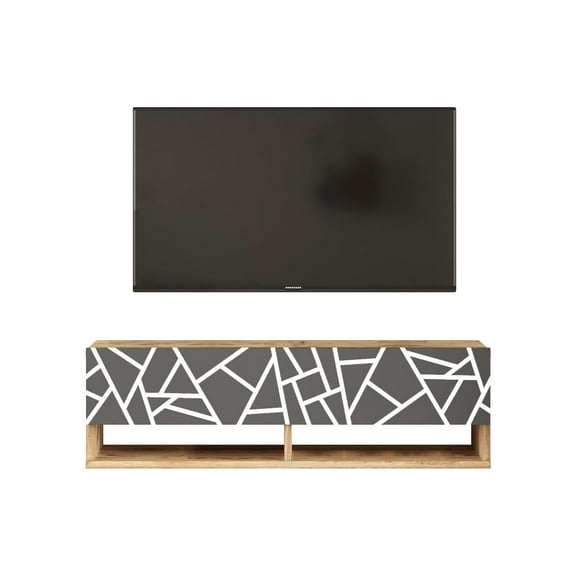 Future TV Unit Anthracite UV Print 40 inches Floating Entertainment Center
