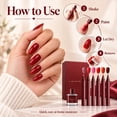 thumbnail image 4 of Water Nail Polish Pen Set, 6 Colors Air Dry Nail Art Pens, No UV Lamp Needed, Quick-Drying & Vibrant Color Payoff, Nail Art Studio for Teens, Perfect for Gifting, 30ml+8ml Remover, Style K, 4 of 8