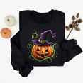 thumbnail image 4 of Sweatshirts for Women Plus Size Halloween Printed Round Neck Long Sleeved Sweatshirts,Tops for Women Black XL, 4 of 4
