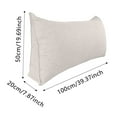 thumbnail image 2 of Small Wedge Pillow Headboard Reading Pillow for Sitting Up in Bed Adult Backrest Triangle Bolster Pillow for Couch Daybed Cushion Lumbar Body Support Leg Positioning, 20 * 47 * 7.8in, 2 of 3