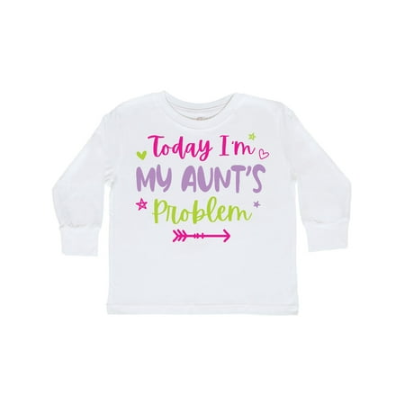 

Inktastic Child Funny Today Im My Aunts Problem Gift Toddler Toddler Girl Long Sleeve T-Shirt