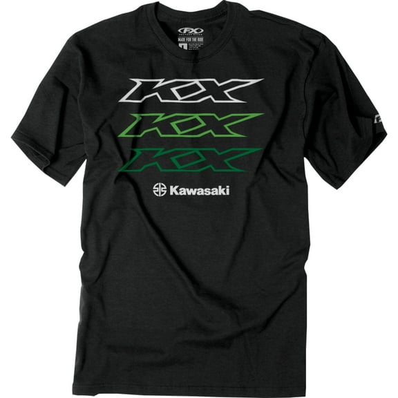 Factory Effex Kawasaki Repeater Mens Short Sleeve T-Shirt Black/Green MD