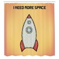 thumbnail image 3 of Ambesonne Outer Space Shower Curtain, Futuristic Words, 69"Wx84"L, Multicolor, 3 of 5