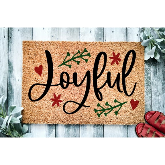 Joyful Christmas Door Mat | Christmas Doormat | Winter Decoration | Welcome Mat | Holiday Doormat | Winter Decor | Christmas Gift