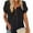 Black, variant on Women's V Neck Short Sleeve Lace Crochet Eyelet Tops Summer Casual Flowy Boho Blouses Shirts