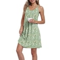 thumbnail image 2 of DreamFish Women's Sleeveless Nightgown Pleated Sleep Dress with Pockets Soft Scoop Neck Sleepwear Sizes M-3XL, 2 of 5