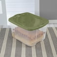 thumbnail image 5 of Sterilite Large EZ Carry Storage Bin, 70 Quart Clear Plastic Storage Container with Full-Grip Handles, Green, 5 of 13