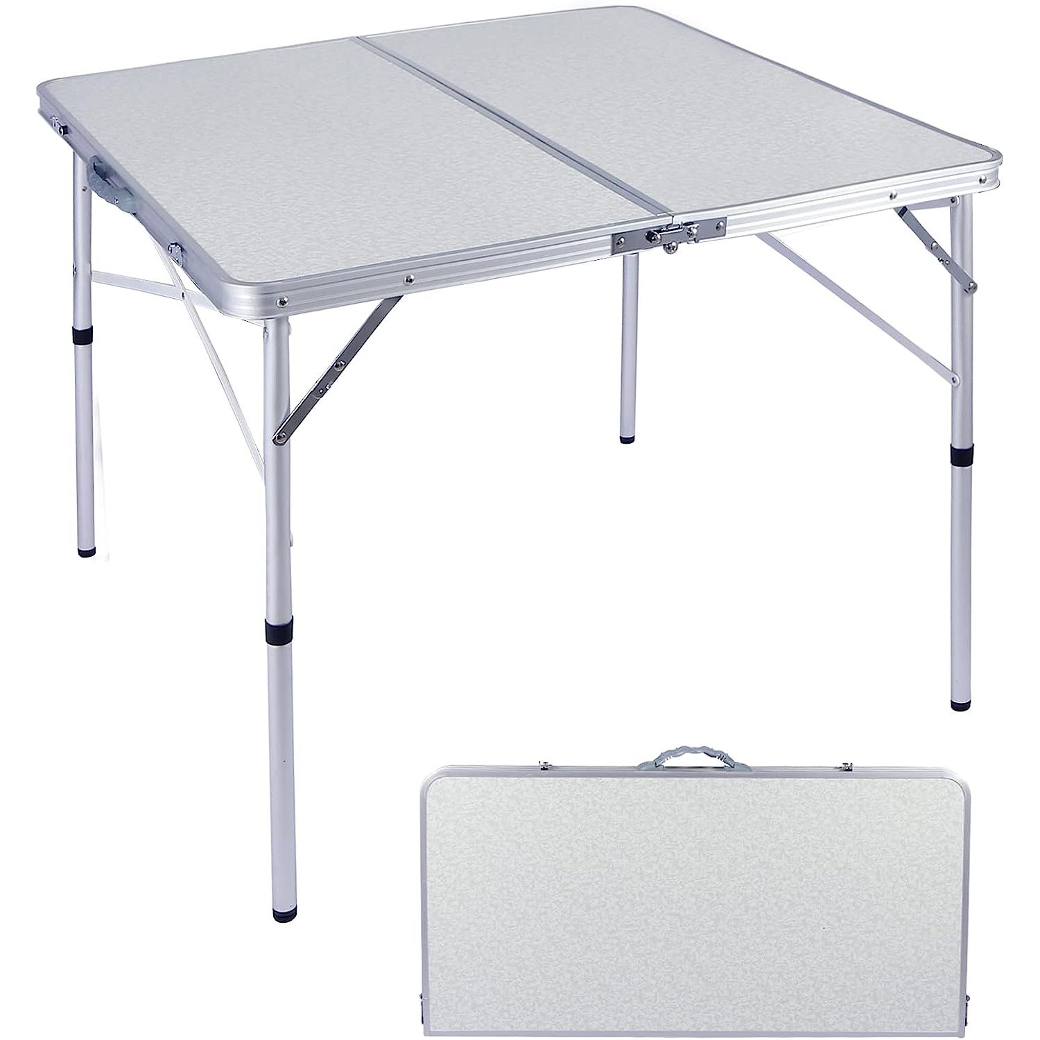 WBTAYB 36" Square Folding Card Table, Lightweight Portable Fold in Half