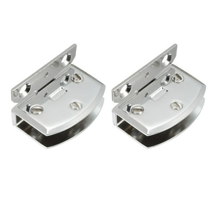 Zinc Screen Door Hinge - 2 Pcs Zinc Alloy Cabinet Glass Door Wall Mounting Hinge for 8-10mm Glass