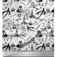 thumbnail image 1 of Soimoi Black Heavy Canvas Fabric Candies,Bell & Baubles Christmas Fabric Prints By Yard 58 Inch Wide, 1 of 3