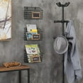thumbnail image 4 of MyGift 3 Piece Wall Mounted Wire Baskets with Chalkboard Labels, Black, 4 of 5