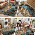 thumbnail image 5 of Easter Bunny Area Rugs 3'x5', Washable Small Throw Rugs for Living Room Bedroom, Rabbits Spring Flowers Eggs Country Vintage Indoor Outdoor Rug Non-Slip Low Pile Carpet Runner Reversible Floor Mats, 5 of 8