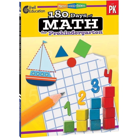 180 Days™: Math for Prekindergarten: Practice, Assess, Diagnose, (Paperback)