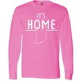 thumbnail image 3 of Inktastic It's Home State of Indiana Outline Long Sleeve T-Shirt, 3 of 5
