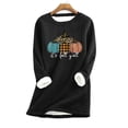thumbnail image 1 of Hauts pour Femmes 2023 Mode Décontractée Manches Longues Col Rond Blouses & Chemises Blouses en Liquidation, 1 of 3