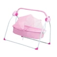 thumbnail image 2 of Columpio eléctrico plegable para bebé, cuna eléctrica para recién nacidos (niño o niña). rosa, 2 of 9