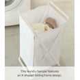thumbnail image 3 of Yamazaki Home Laundry Hamper, White, Steel, 10.9 gallons, 45 liters, Supports 11 pounds, Collapsible, Handles, No Assembly, 3 of 7
