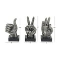 thumbnail image 4 of 5"W, 11"H Dark Gray Polystone Hands Sculpture, by DecMode (3 Count), 4 of 16