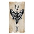 thumbnail image 1 of Fantasy Stall Shower Curtain, Dead Head Hawk Moth with Luna and Stone Spiritual Magic Skull Illustration, Fabric Bathroom Set with Hooks, 36W X 72L Inches Long, Black White Cream, by Ambesonne, 1 of 1